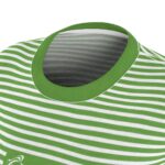 Green Tshirt with White Stripped