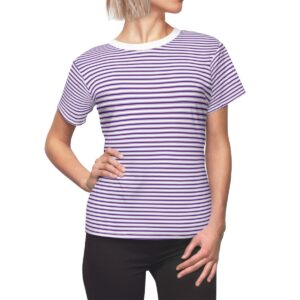 Purple and White Stripped Tshirt