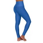 Saxy Texture Royal Blue Yoga Pants