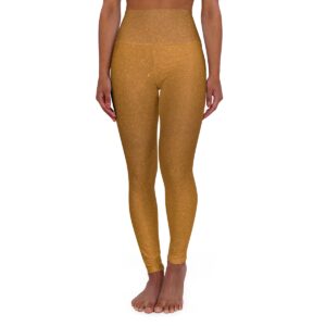 Glitter Dark Yellow Yoga Pants