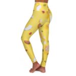 Yellow Dry Fruit Pattern Yoga Pants