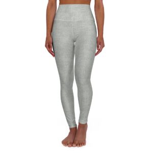 Gray Fabric Texture Yoga Pants