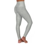 Gray Fabric Texture Yoga Pants
