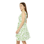 Green Floral Skater Dress