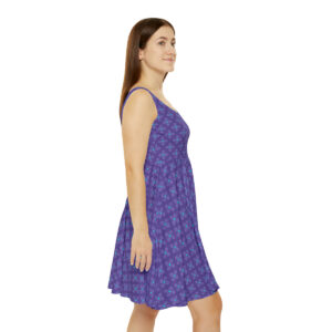 Abstract Purple Skater Dress