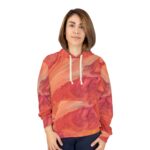 Fluid Red and Coral Colors Art Pullover Hoodie