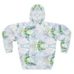 Green Alcohol Ink Marble Pullover Hoodie