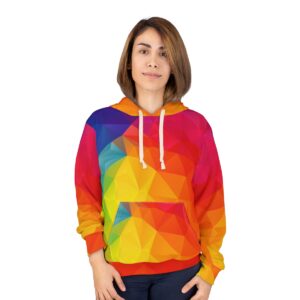 Rainbow Triangle Pattern Pullover Hoodie