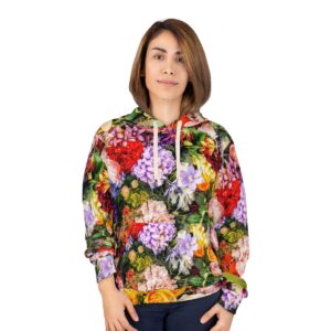 Mixed Colorful Flowers Pullover Hoodie